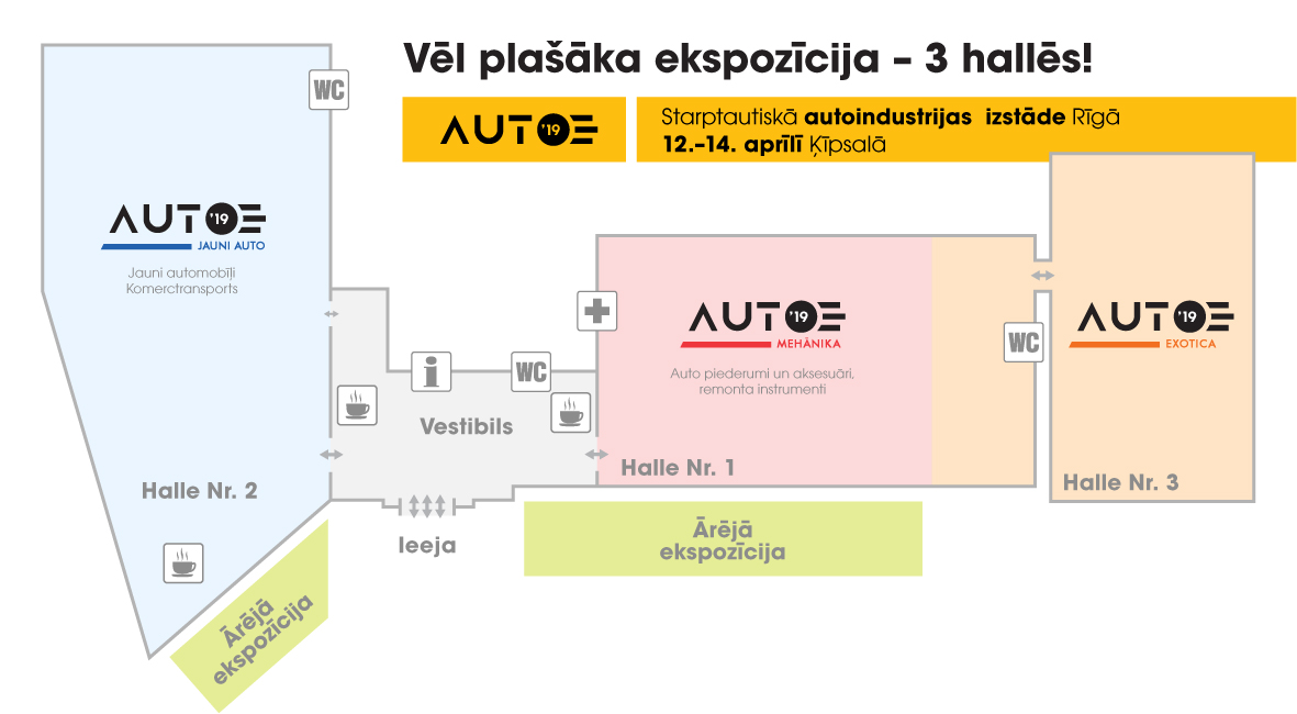 Auto 2019 izstādes plāns